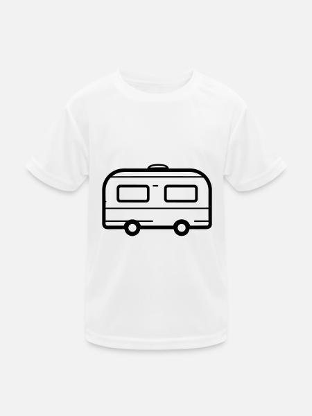 Small caravan - Kids Functional T-Shirt - white - Front