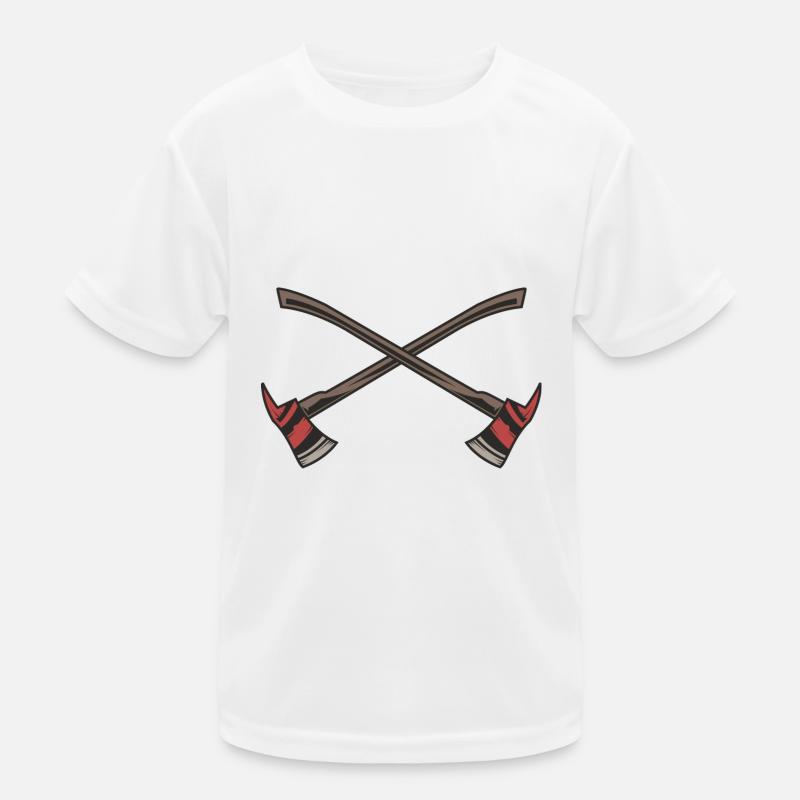 Haches de pompiers croisées T-shirt sport Enfant