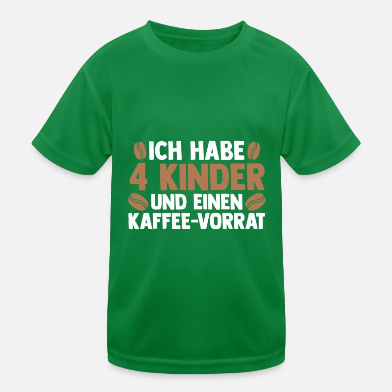 Mama Von 4 Kindern Kaffe Kinder Funktions-T-Shirt