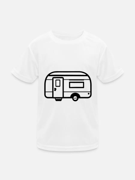 Small caravan - Kids Functional T-Shirt - white - Front