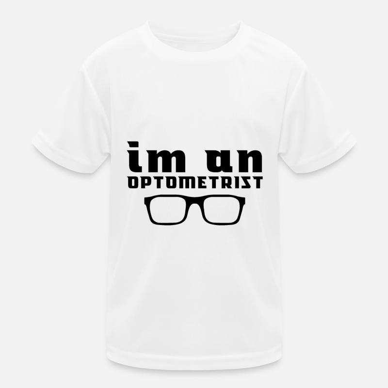 Optician Optics Optics Optics Optometry Optometrist Kids Functional T-Shirt