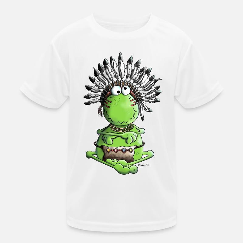 Indian Chieftain - Native - Frog Kids Functional T-Shirt