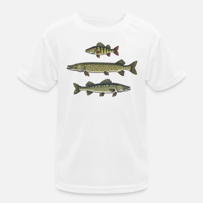 Perche, brochet, zander, pêche, pêche T-shirt sport Enfant