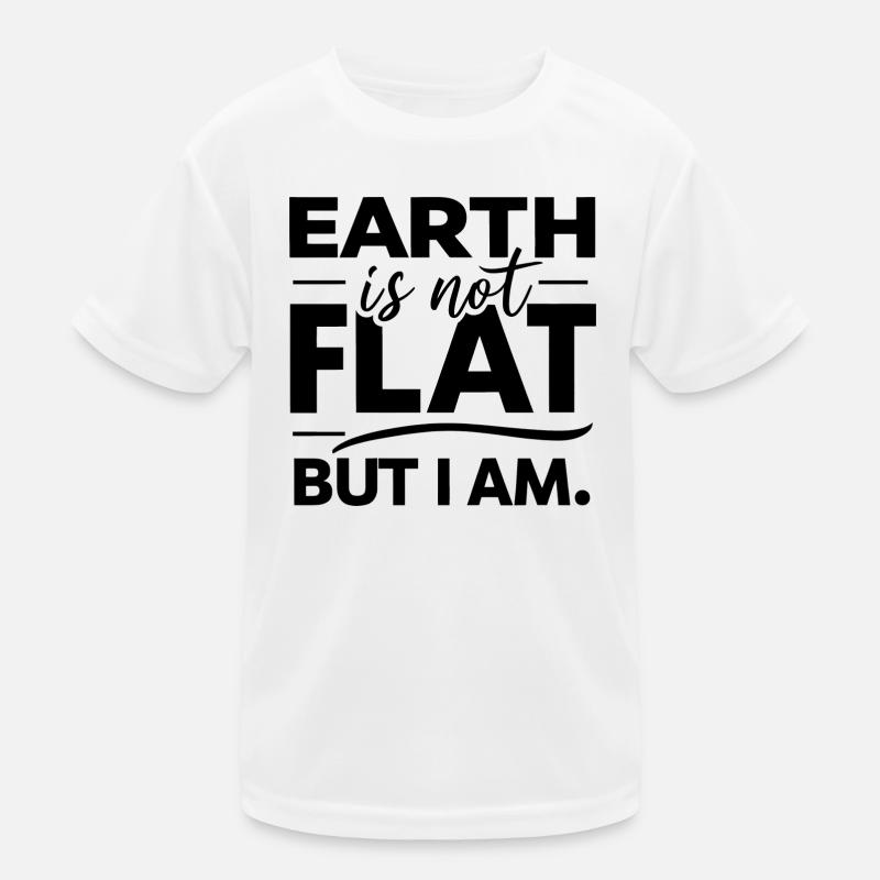 Satire Flache Erde Ironische Witze Kinder Funktions-T-Shirt