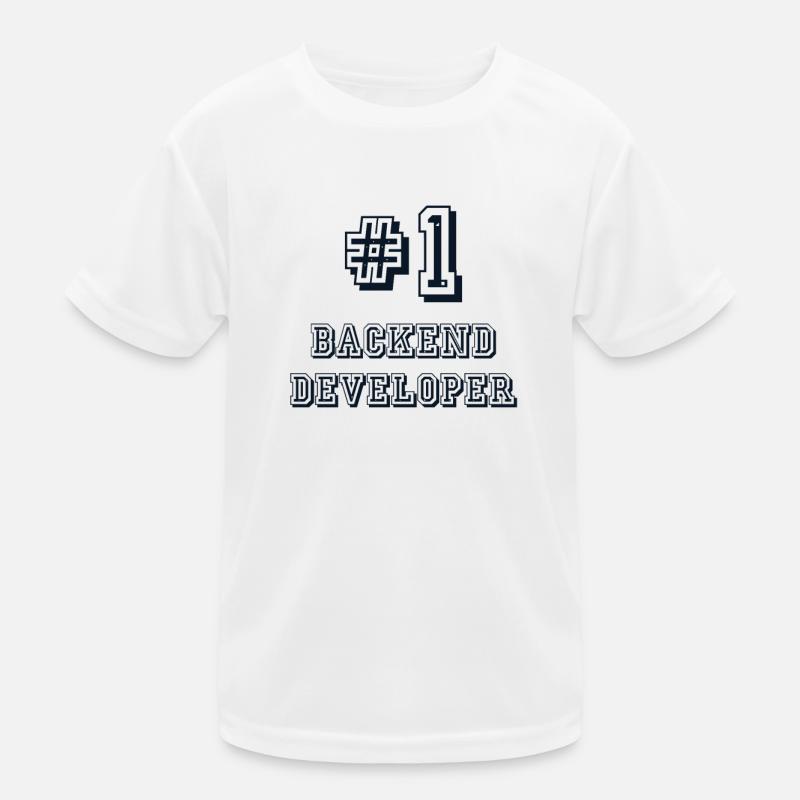 #1 Backend Developer Coder Engineer Software Kids Functional T-Shirt