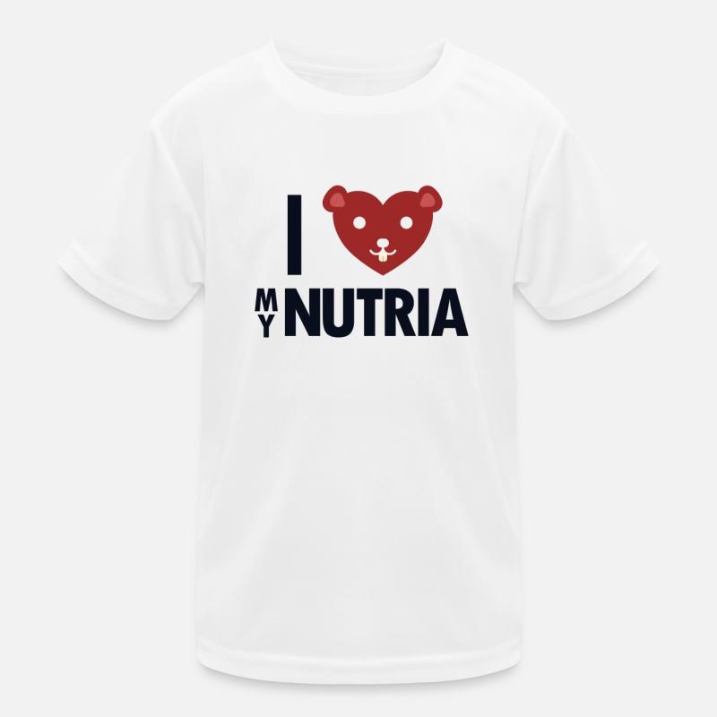 J'Aime Mon Nutria Castor Marécage Castor Rat T-shirt sport Enfant