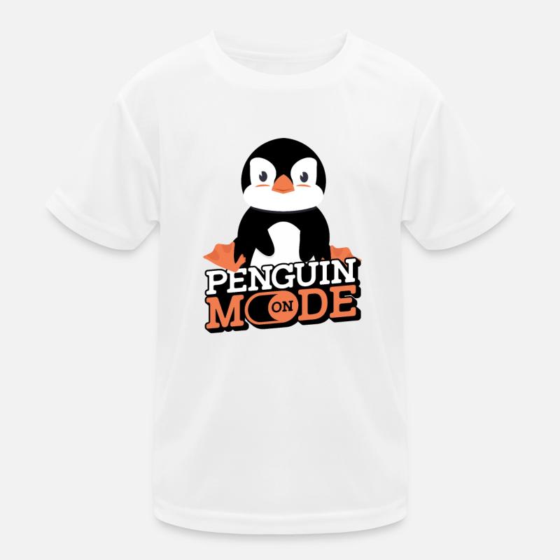 Penguin Mode On Kaiserpinguin Seevogel Kinder Funktions-T-Shirt