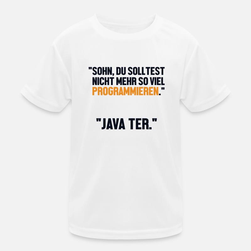 Sohn Programmieren Ja Vater Developer Coder Kinder Funktions-T-Shirt
