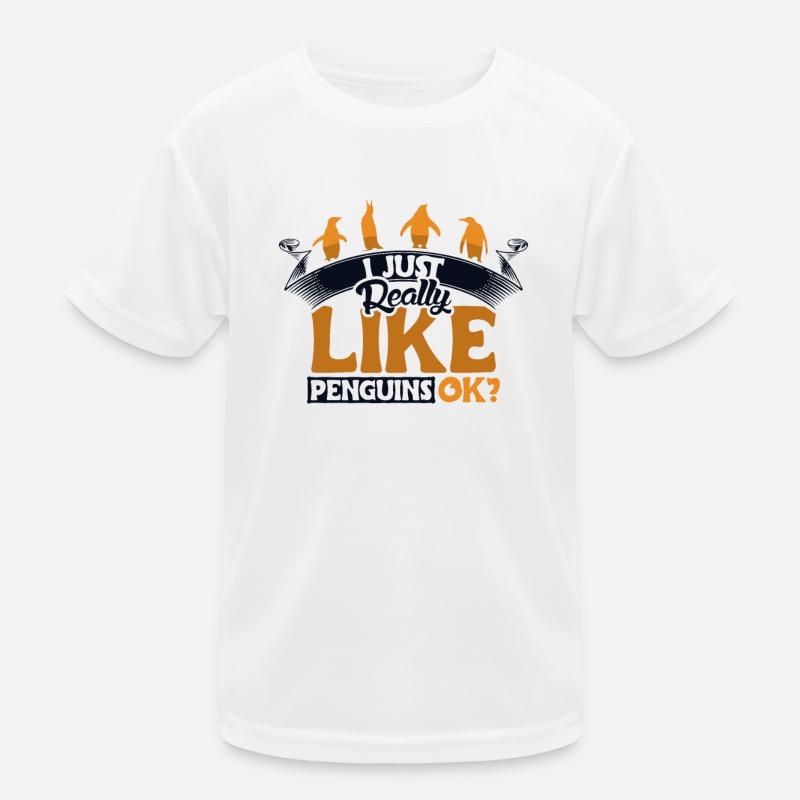 I Really Like Penguins Kaiserpinguin Seevogel Kinder Funktions-T-Shirt