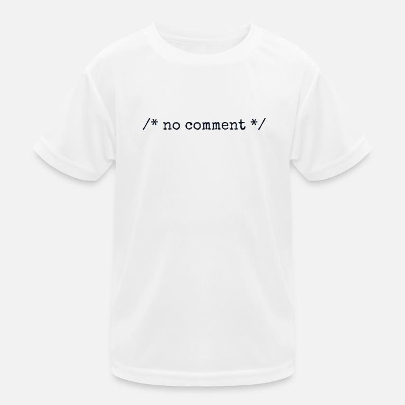 No Comment Developer Software Developer Coder Kids Functional T-Shirt