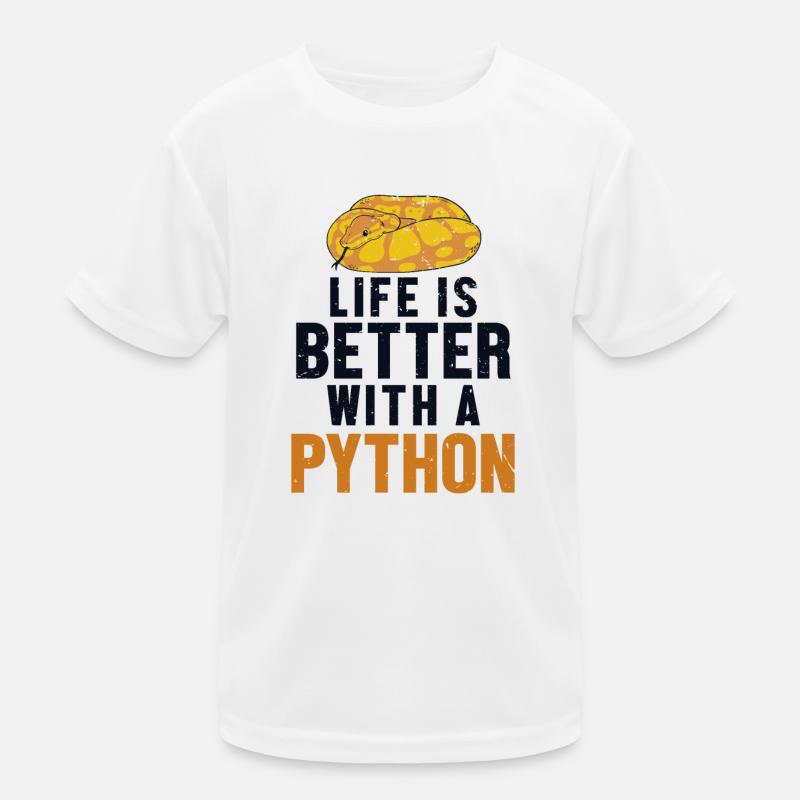 Life is Better with a Python Snake Banana Ball Kids Functional T-Shirt