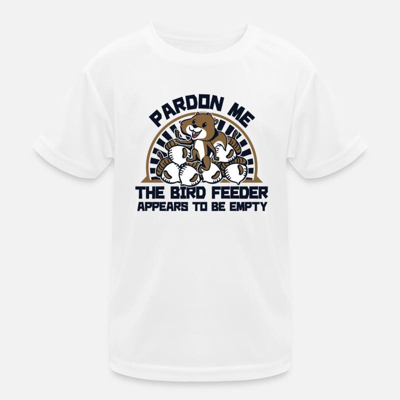 Bird Feeder Appears To Be Empty Fox Squirrel Kids Functional T-Shirt