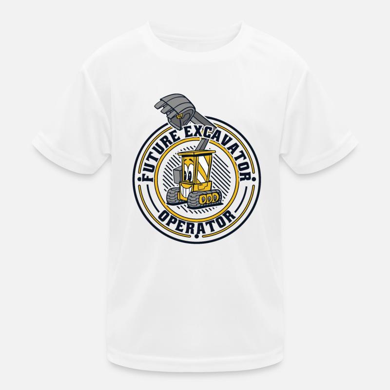 Future Excavator Operator Excavator Seilbagger Kinder Funktions-T-Shirt