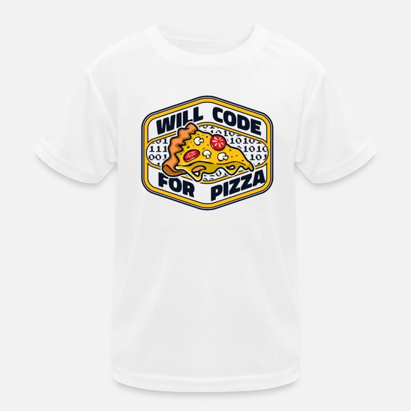 Will Code For Pizza Developer Coder Programmer T-shirt sport Enfant