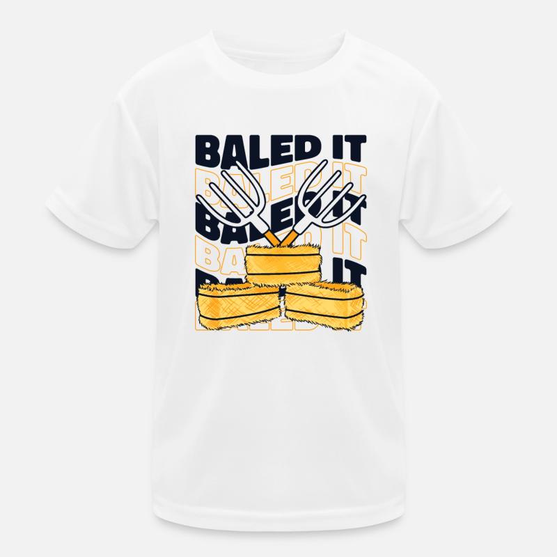 Baled It Agriculture Organic Farmer Farmer Kids Functional T-Shirt