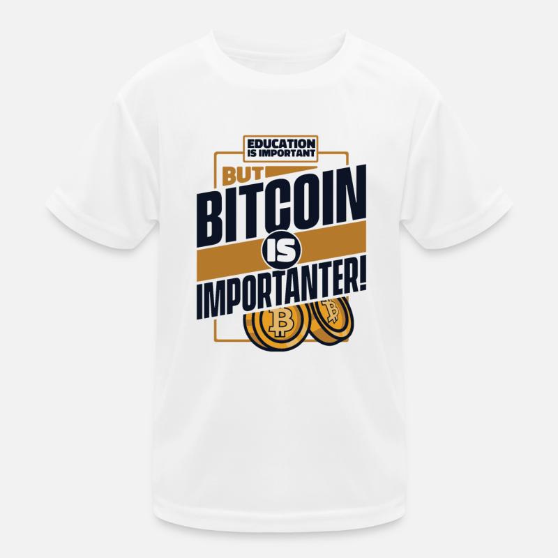 L’éducation est importante, mais le bitcoin est encore plus important T-shirt sport Enfant