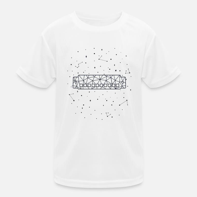 Sternbild Mundharmonika Konstellation Harmonicist Kinder Funktions-T-Shirt
