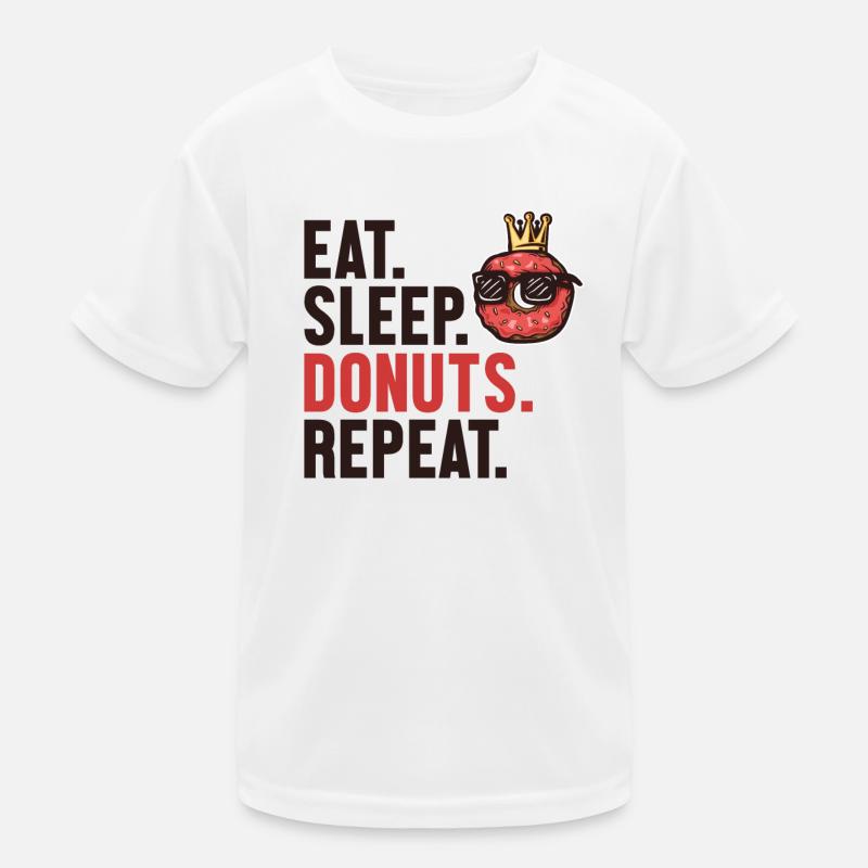 Eat Sleep Donuts Repeat Donuts Maker glasiert Kinder Funktions-T-Shirt