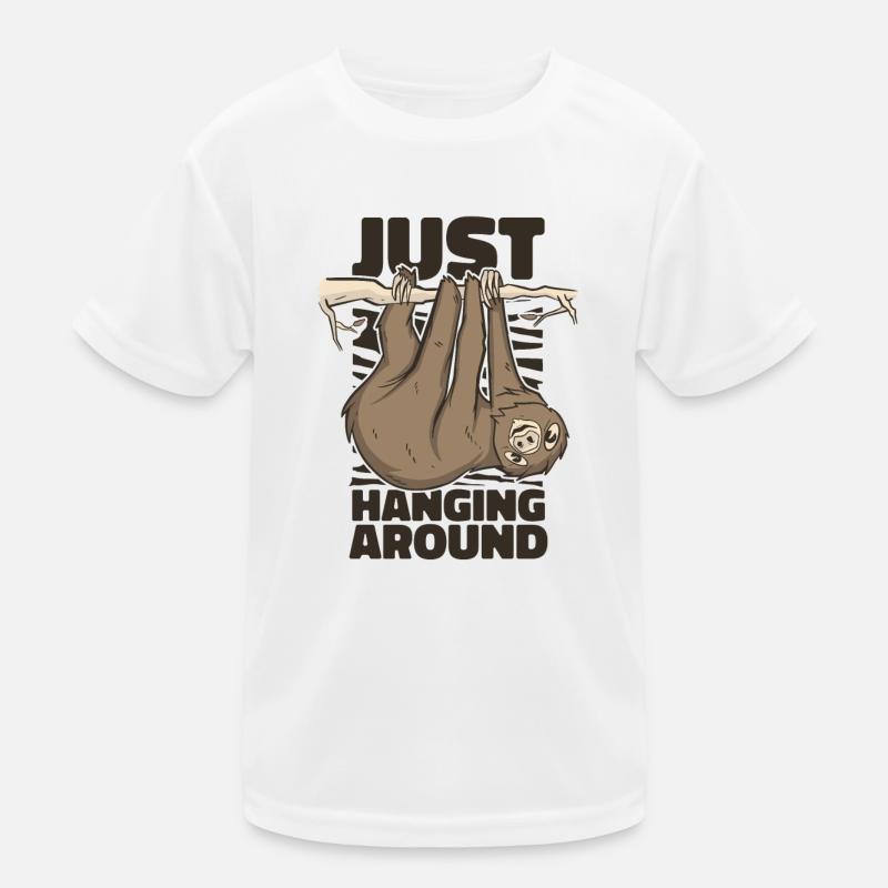 Just Hanging Around Brown-Throated Pilosa Kids Functional T-Shirt