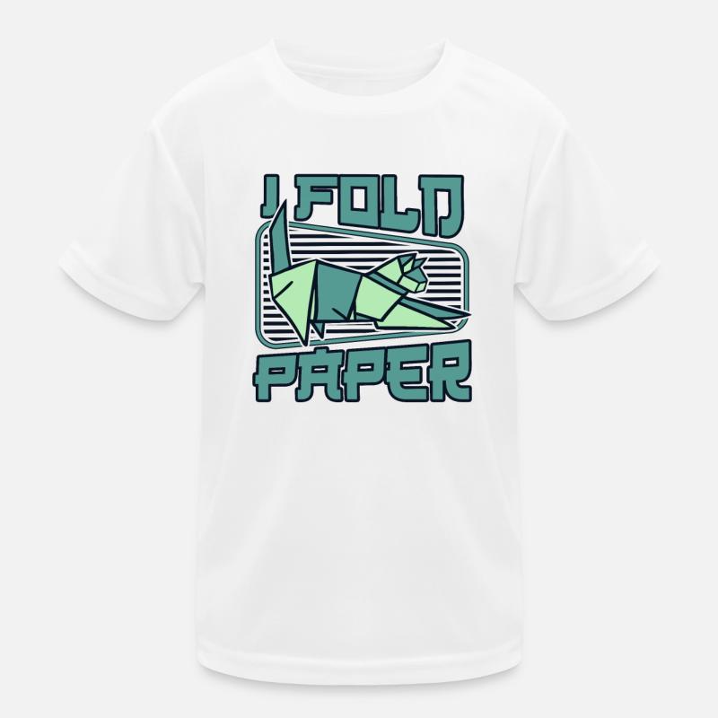 I Fold Paper Folding Owl Paper Crane Master Kids Functional T-Shirt