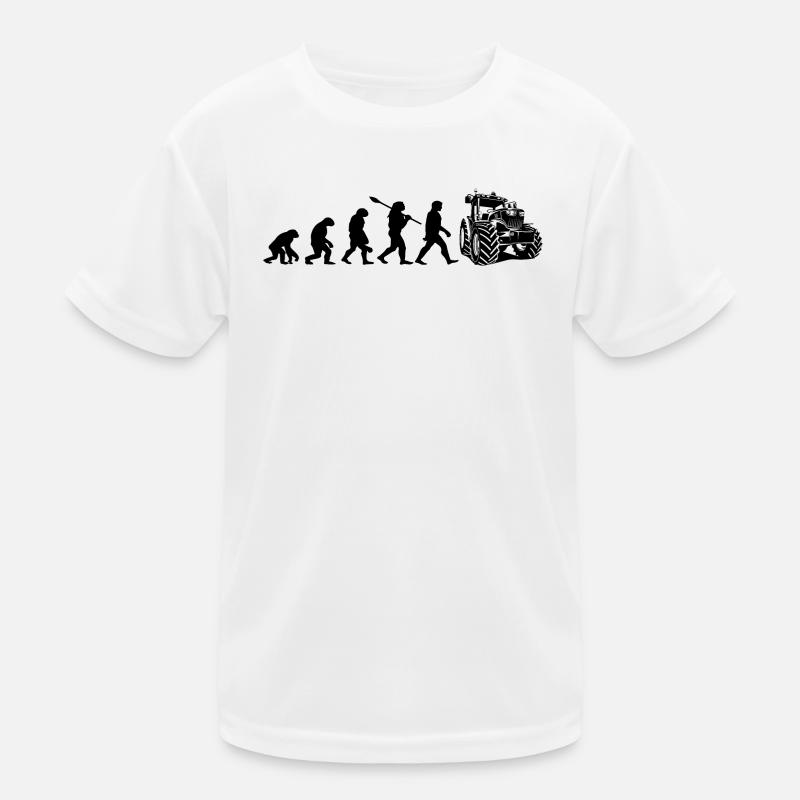 Evolution des Traktors Kinder Funktions-T-Shirt