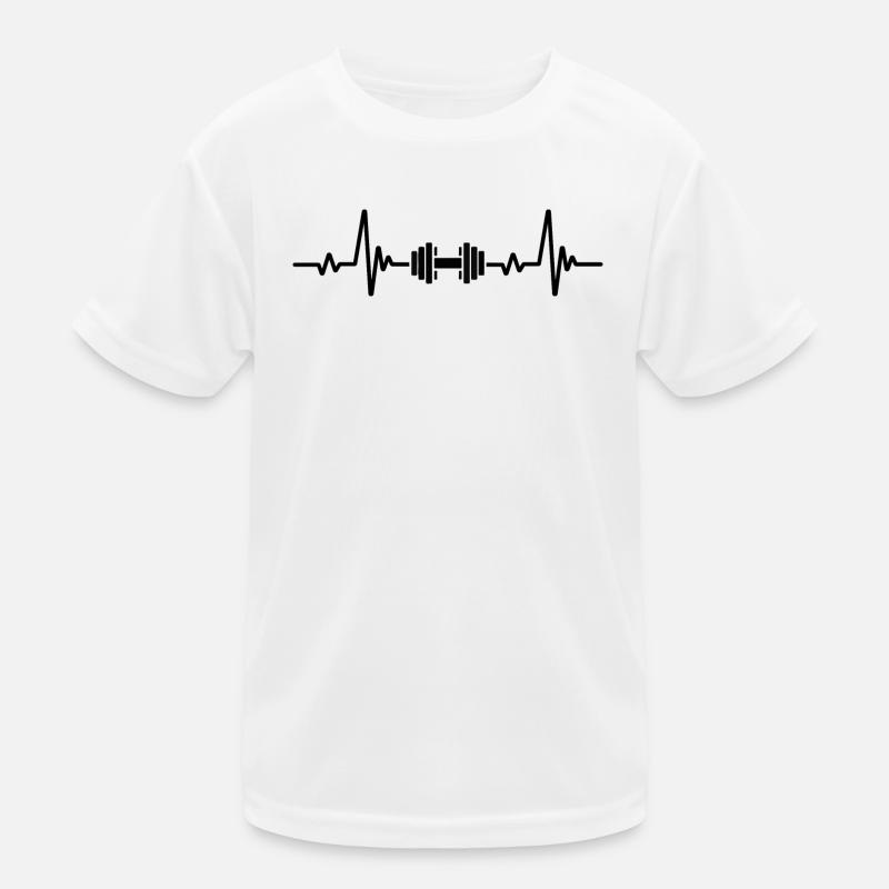 Gewichtheben Herzschlag Kinder Funktions-T-Shirt