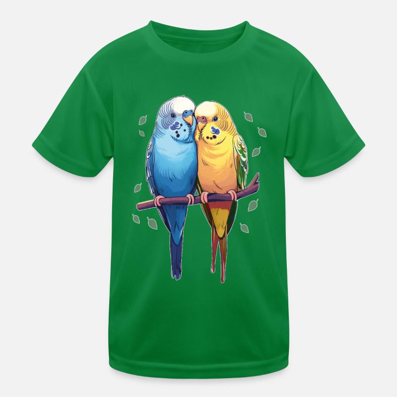 Wellensittiche Kinder Funktions-T-Shirt