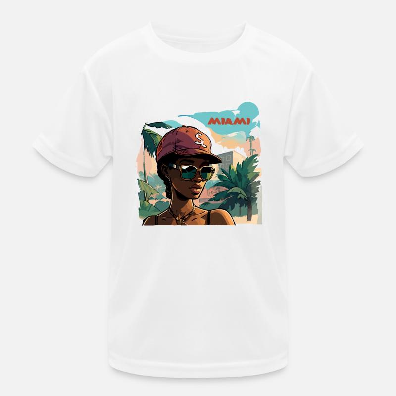 Miami Post Card Kids Functional T-Shirt