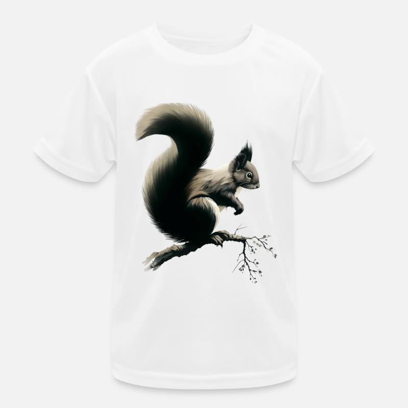 Écureuil sur branche T-shirt sport Enfant