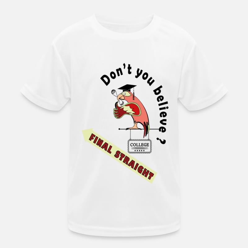 Der letzte gerade Schulpapagei Kinder Funktions-T-Shirt