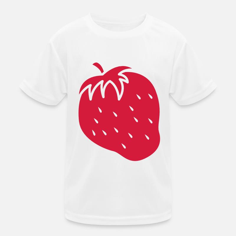 ERDBEERE einzigen Farbe Kinder Funktions-T-Shirt