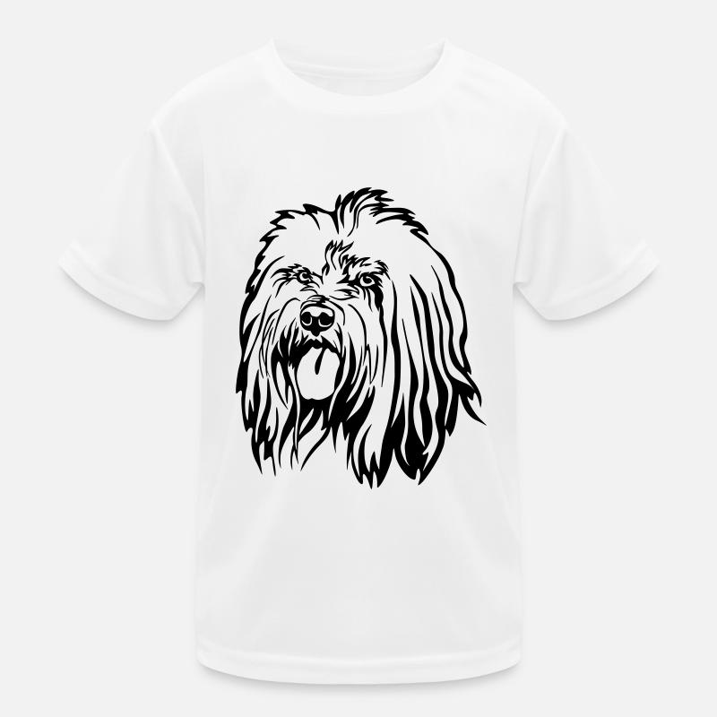 Tibet Terrier Head Kids Functional T-Shirt