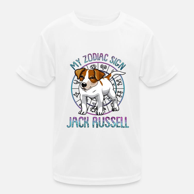 Sternzeichen Jack Russel Kinder Funktions-T-Shirt