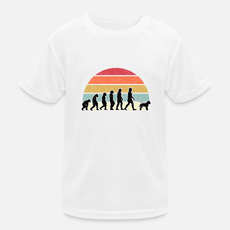 Lagotto Romagnolo Evolution Trüffelhund Geschenk Kinder Funktions-T-Shirt