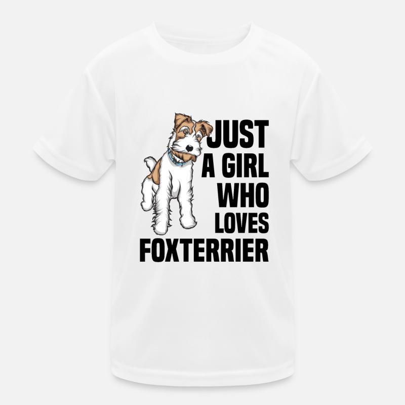 Foxterrier - Kinder Funktions-T-Shirt - Weiß