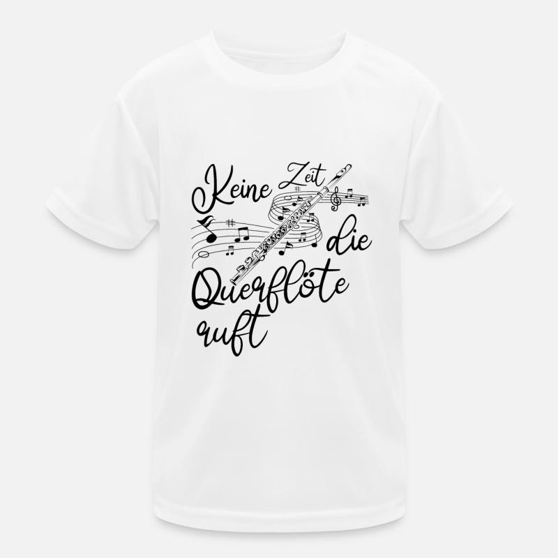 Querflöte Kinder Funktions-T-Shirt