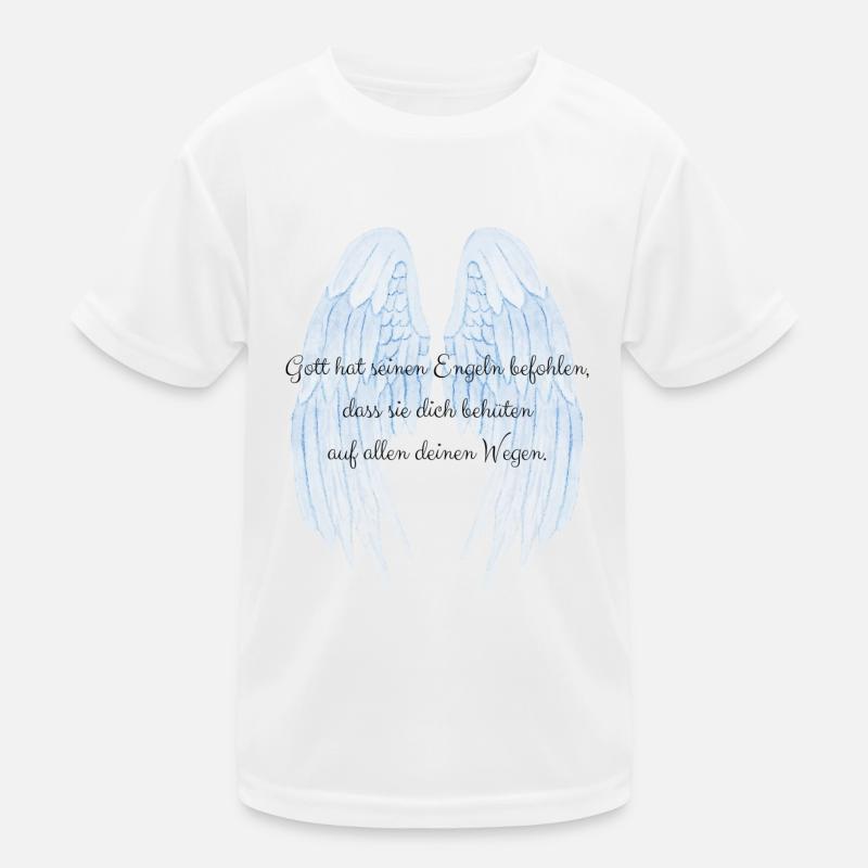 Dieu a commandé à ses anges de dire ange gardien T-shirt sport Enfant