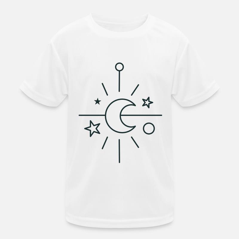 BOHO Central crescent moon Kids Functional T-Shirt