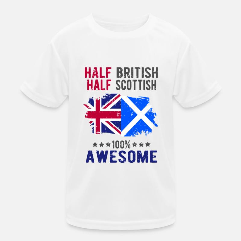 Moitié britannique moitié écossais T-shirt sport Enfant