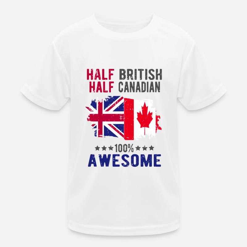 Moitié britannique moitié canadien T-shirt sport Enfant