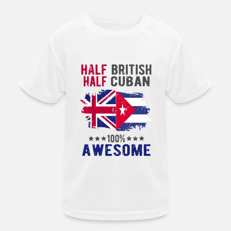 Half British Half Cuban Kids Functional T-Shirt