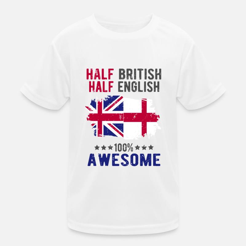 Moitié britannique moitié anglais T-shirt sport Enfant