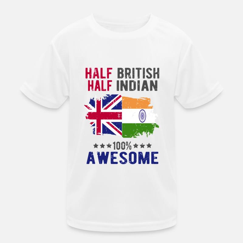 Halb Brite Halb Inder Kinder Funktions-T-Shirt