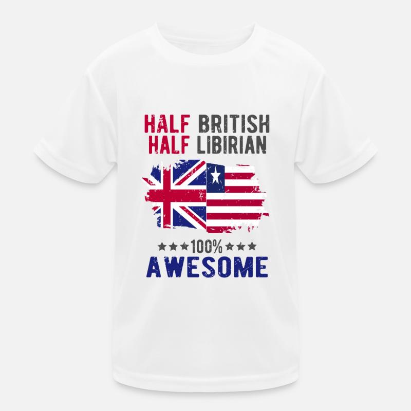 Moitié britannique moitié libyen T-shirt sport Enfant