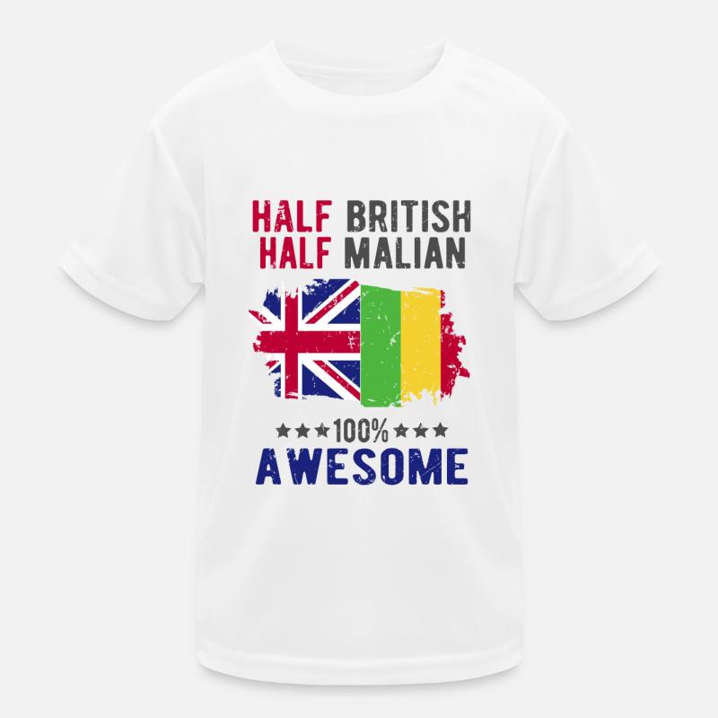 Halb Brite Halb Malier Kinder Funktions-T-Shirt