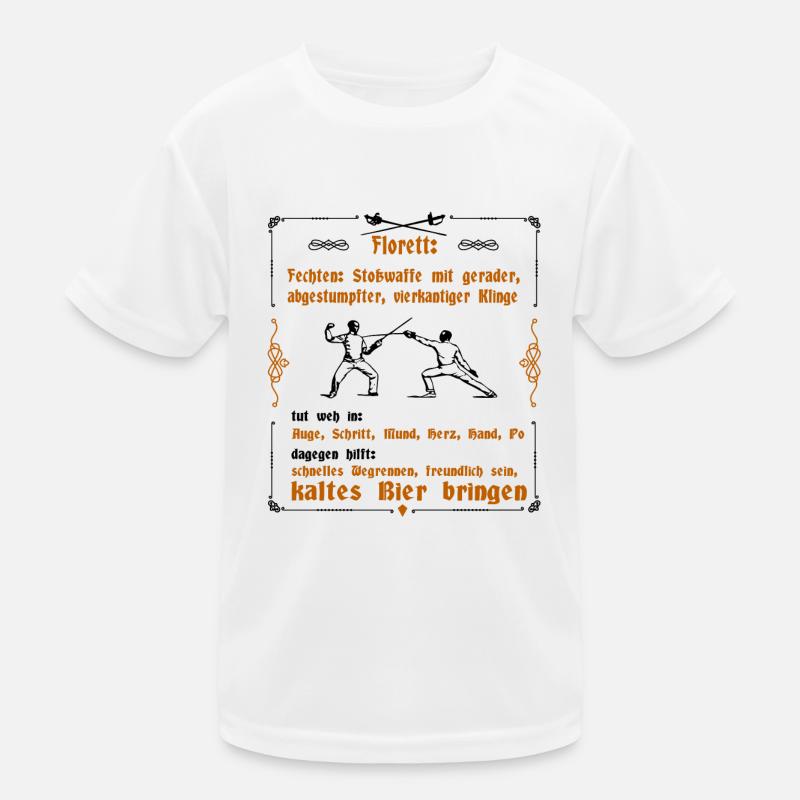 Fechten - Florett Duell Sportfechten Geschenk Kinder Funktions-T-Shirt