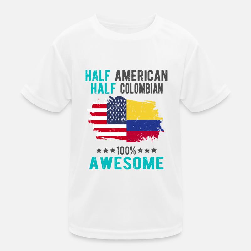 Half American, half Colombian Kids Functional T-Shirt