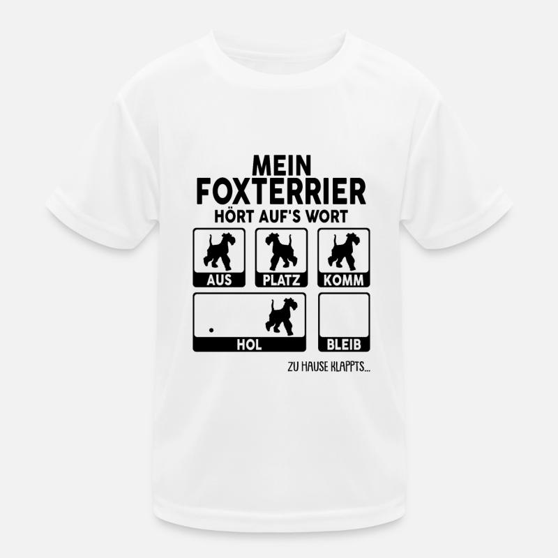 Foxterrier Kinder Funktions-T-Shirt
