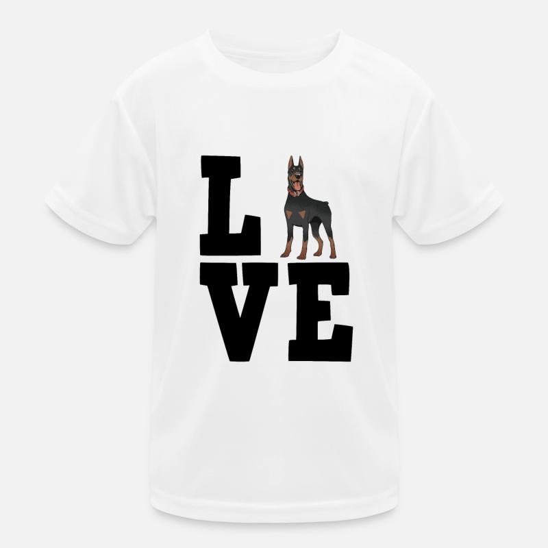Dobermann Kinder Funktions-T-Shirt