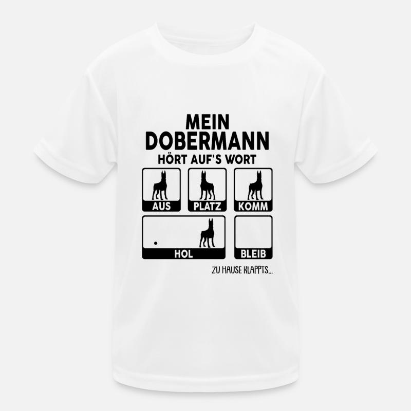 Dobermann Kinder Funktions-T-Shirt